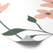 赤面ピンク春結婚フローラの座席表 ポスター (角)