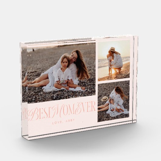 赤面ピンク最高のママエバーコラージュ フォトブロック (左)