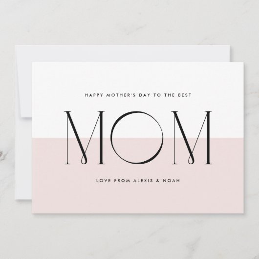 赤面ピンク最高のミム母の日 シーズンカード (正面)