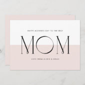 赤面ピンク最高のミム母の日 シーズンカード (正面/裏面)