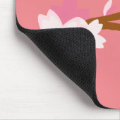 赤面ピンク桜さくらんぼブロッサム日本の マウスパッド (コーナー)