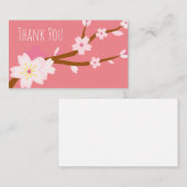 赤面ピンク桜さくらんぼ日本の花 ノートカード (正面/裏面)