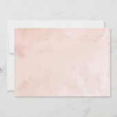 赤面ピンク水彩の花ジェンダーリビールパーティー 招待状 (裏面)
