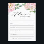 赤面ピンク水彩バラズ結婚アドバイスカード エンクロージャーカード<br><div class="desc">新与え婚者へのアドバイスこのフローラのアドバイスカー結婚ドです。庭園バラの水色イラスト、アジサイ、ユーカリブクエットの文字が特徴エレガントである。名前やその他のユーザーを追加して、パーソナライズを詳細します。この赤面ピンクフローラアドバイスカードは、春と庭園の結婚式に最適です。</div>