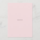 赤面ピンク水彩バラズ結婚アドバイスカード エンクロージャーカード (裏面)