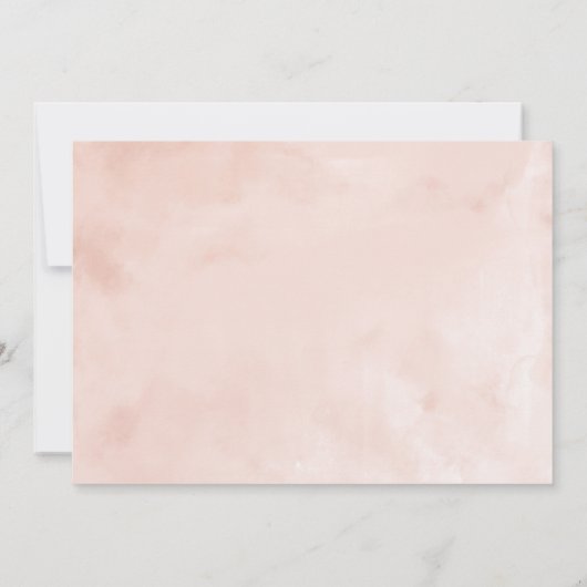 赤面ピンク水彩フラワーズキンセアニェラパーティー 招待状 (裏面)