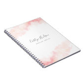赤面ピンク水彩メフェミニンークアップアーティスト  ノートブック (右側)