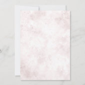 赤面ピンク水彩幾何学植物学結婚院 招待状 (裏面)