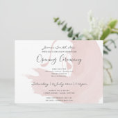 赤面ピンク水彩筆頭開眼式 招待状 (スタンド正面)