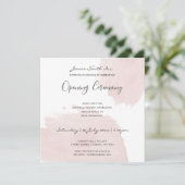 赤面ピンク水彩筆頭開眼式 招待状 (スタンド正面)