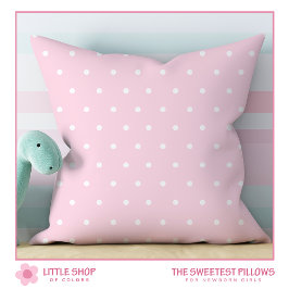 赤面ピンク水玉模様パターン子供部屋 クッション