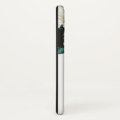 赤面ピンク水色フローラ（名前） Case-Mate iPhoneケース (裏面/右)