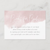 赤面ピンク水色ベビーシャワー予約リクエスト エンクロージャーカード (正面)