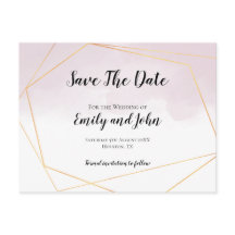 赤面ピンク水色金ゴールド幾何学日付を保存