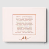 赤面ピンク深紅色実在ホイル葬式ゲストブック ゲストブック (裏面)