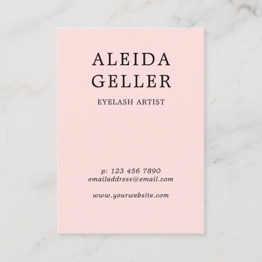 赤面ピンク渦巻形のスクリプトラッシュアーティストアフターケア 名刺 (裏面)