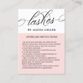 赤面ピンク渦巻形のスクリプトラッシュアーティストアフターケア 名刺 (正面)