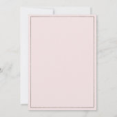 赤面ピンク灰色のフローラカップル写真Save the Date 招待状 (裏面)