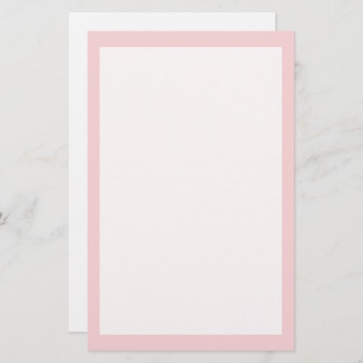 赤面ピンク無地の色 便箋 (正面/裏面)