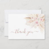 赤面ピンク熱帯サンキューカード サンキューカード (正面)