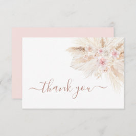 赤面ピンク熱帯サンキューカード サンキューカード