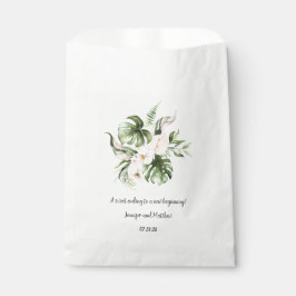 赤面ピンク熱帯フローラ結婚式の引き出物 フェイバーバッグ