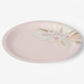 赤面ピンク熱帯紙プレート ペーパープレート (アングル)