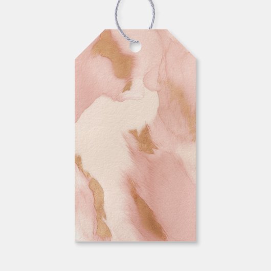 赤面ピンク牛アニマルプリント ギフトタグ (裏面)