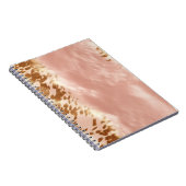 赤面ピンク牛アニマルプリント ノートブック (右側)