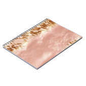 赤面ピンク牛アニマルプリント ノートブック (左側)