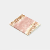 赤面ピンク牛アニマルプリント ポストイット (アングル)