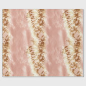 赤面ピンク牛アニマルプリント ラッピングペーパー (フラット)