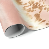 赤面ピンク牛アニマルプリント ラッピングペーパー (ロールコーナー)