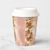 赤面ピンク牛アニマルプリント 紙コップ (右)