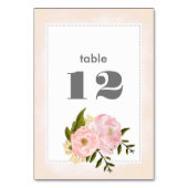 赤面ピンク牡丹ウォーター結婚カラー テーブルナンバー (裏面)