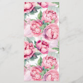 赤面ピンク牡丹ウォーター結婚カラー メニュー (裏面)