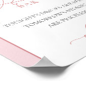 赤面ピンク牡丹パンパスボホアーチオープンバー ポスター (角)