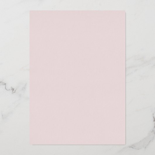 赤面ピンク牡丹フローラリースガール《キリスト教》洗礼式や命名式 箔招待状 (裏面)