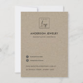 赤面ピンク牡丹フローラ企業のロゴ サンキューカード (裏面)