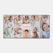 赤面ピンク独自の8フォトコラージュを作成 デスクマット (正面)