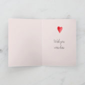 赤面ピンク猫ハート恋しく思ズ・ユー カード (内部)
