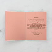 赤面ピンク甘い16金ゴールド真珠の数とバルーン カード (内部)