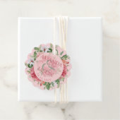 赤面ピンク白かわいらしフローラかわいいウェディングギフト フェイバータグ (インサイチュ)