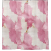 赤面ピンク白金ゴールド牛皮動物 シャワーカーテン (正面)