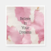 赤面ピンク白金ゴールド牛皮動物 スタンダードランチョンナプキン (正面)