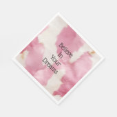 赤面ピンク白金ゴールド牛皮動物 スタンダードランチョンナプキン (角)