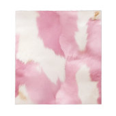 赤面ピンク白金ゴールド牛皮動物 ノートパッド (正面)