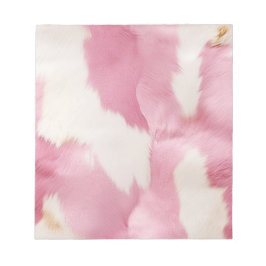 赤面ピンク白金ゴールド牛皮動物 ノートパッド