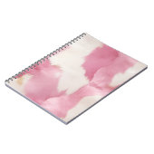 赤面ピンク白金ゴールド牛皮動物 ノートブック (左側)