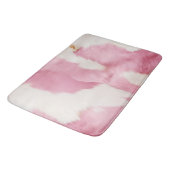 赤面ピンク白金ゴールド牛皮動物 バスマット (アングル)